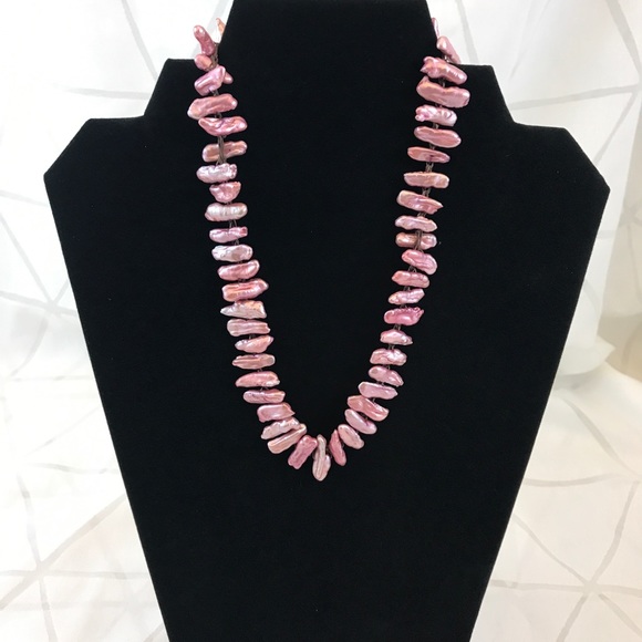 Jewelry - Handmade Pink Baroque Pearl Necklace